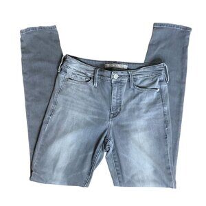 ATHLETA Sculptek Gray Straight Leg Stretch Denim Jean 2 Clean Minimalist 28 x 29